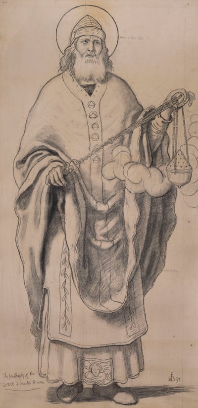 Zaccaria, cartone per vetrata a Knaresborough, 1872 da Ford Madox Brown
