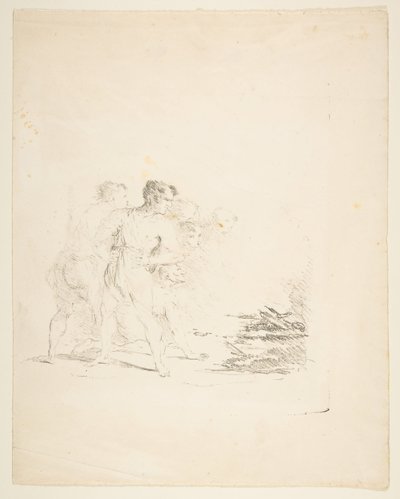 Uomini che sputano su un fuoco, ca. 1820-1850 da Formerly attributed to Goya