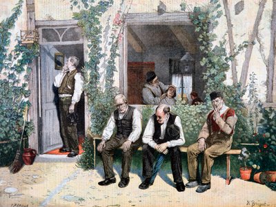 Dal barbiere, 1895 da Fortuné Méaulle