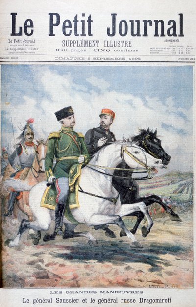 Generale francese Saussier e generale russo Dragomirov, 1895 da Fortuné Méaulle