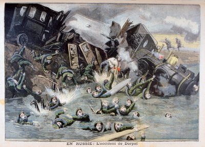 Incidente ferroviario militare a Dorpat, Russia, 1897 da Fortuné Méaulle