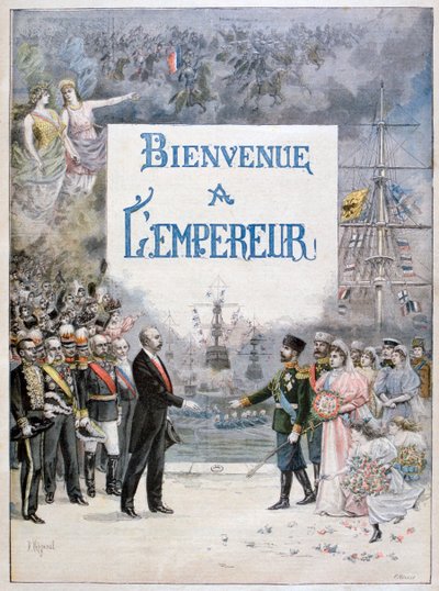 Nicola II di Russia e Félix Faure, Presidente della Repubblica Francese, 1896 da Fortuné Méaulle