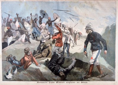 Il Massacro di una Missione Inglese a Benin, 1897 da Fortuné Méaulle