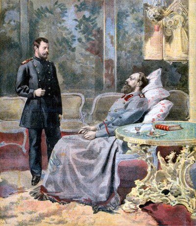 Lo zarevic Nicola e suo padre lo zar Alessandro III di Russia, 1894 da Fortuné Méaulle