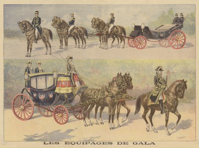Carrozze utilizzate dallo zar e dalla zarina di Russia durante la loro visita in Francia da Fortune Louis Meaulle