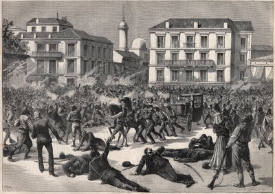 Deportazione della regina Nathalie dalla Serbia da Fortune Louis Meaulle