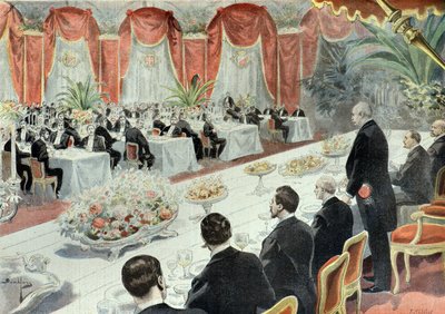 Cena offerta a Felix Faure dai rappresentanti del commercio e dell