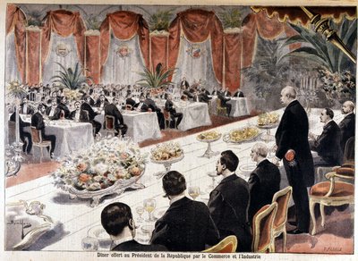 Cena offerta al Presidente della Repubblica Félix Faure da Commercio e Industria, "Le petit journal" 24 ottobre da Fortune Louis Meaulle