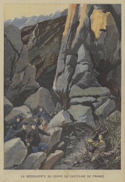 Scoperta del corpo del capitano de France da Fortune Louis Meaulle