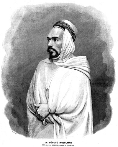 Incisione di Meaulle dopo un ritratto fotografico di Guillard sul “fronte” del Journal Illustrous N° 3 del 17 gennaio da Fortune Louis Meaulle