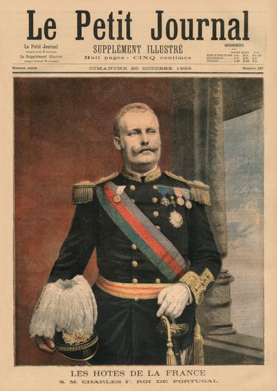 Ospiti francesi, Sua Maestà Carlo I, Re del Portogallo, illustrazione di copertina da 