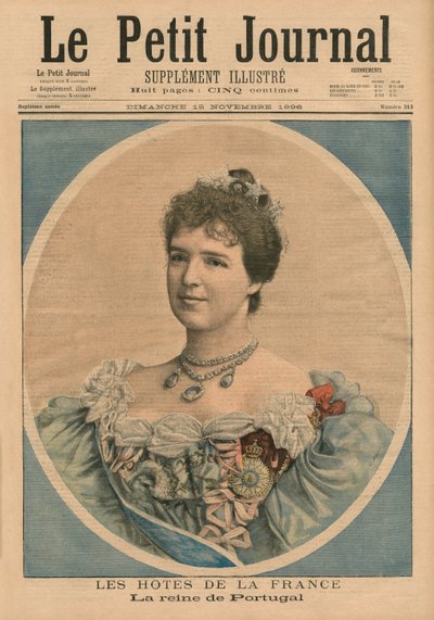 Ospiti francesi, la regina Amelie del Portogallo (1865-1951) copertina frontale da 
