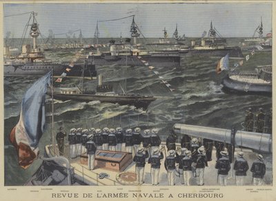 Revisione della Marina francese al largo di Cherbourg da Fortune Louis Meaulle