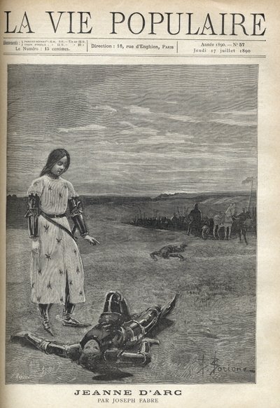 Davanti alla truppa di cavalieri armati, Giovanna d