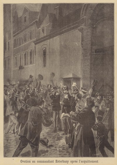 Ovation per il maggiore Esterhazy dopo la sua assoluzione da Fortune Louis Meaulle