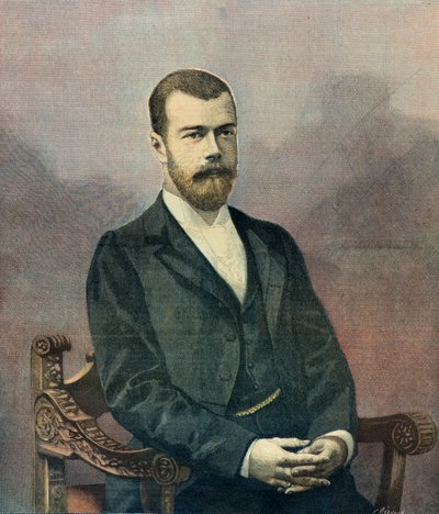 Ritratto dello zar Nicola 2 nel 1896 (incisione) da Fortune Louis Meaulle