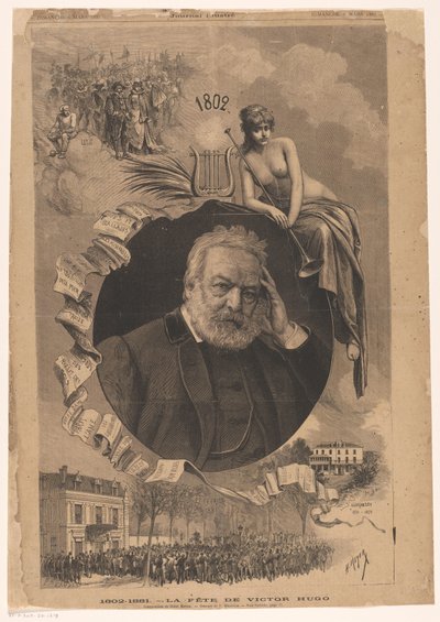 Ritratto di Victor Hugo da Fortune Louis Meaulle