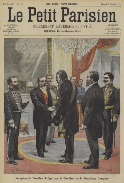 Il presidente Emile Loubet di Francia riceve Paul Kruger, ex presidente del Transvaal da Fortune Louis Meaulle
