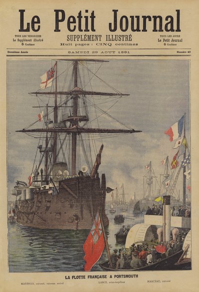 La flotta francese a Portsmouth da Fortune Louis Meaulle