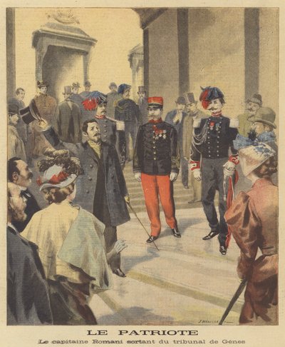 Il patriota. Capitano Romani che lascia il suo processo a Genova da Fortune Louis Meaulle
