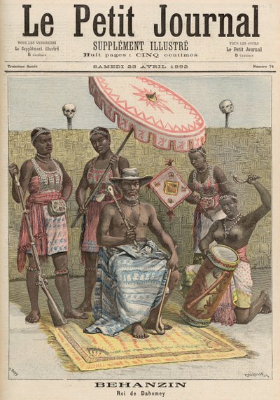 Behanzin, re del Dahomey da Fortune Louis Meaulle and Henri Meyer