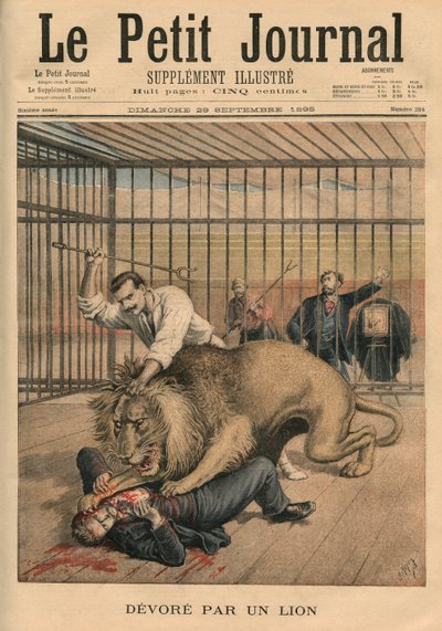 Divorato da un leone, illustrazione di copertina da 