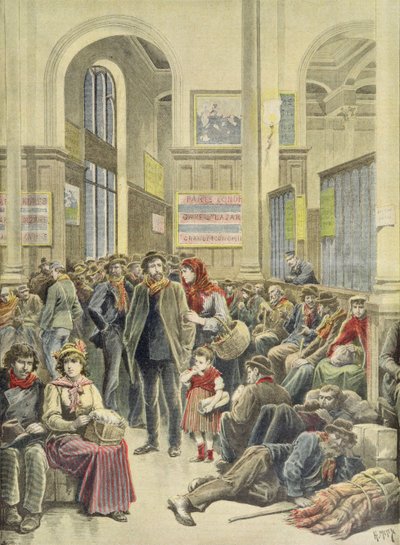 Emigranti italiani alla Gare Saint-Lazare, da 