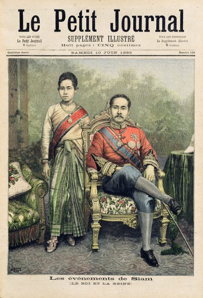 Il Re e la Regina del Siam, illustrazione da 