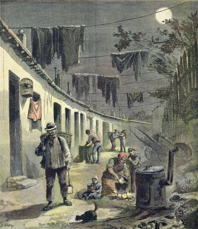 I raccoglitori di stracci di Parigi, illustrazione dal supplemento illustrato di Le Petit Journal, 27 agosto 1892 da Fortune Louis Meaulle and Henri Meyer