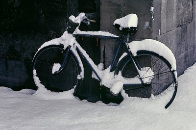 In bicicletta sulla neve, Firenze da Fosco Maraini