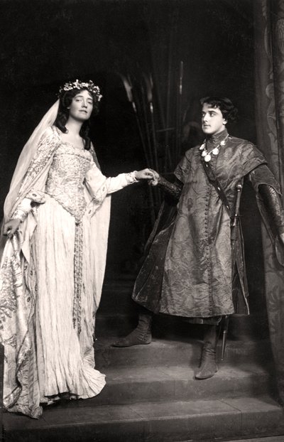 Dorothea Baird 1875-1933 e Harcourt Williams 1880-1957 in Paola e Francesca, 1907 da Foulsham and Banfield