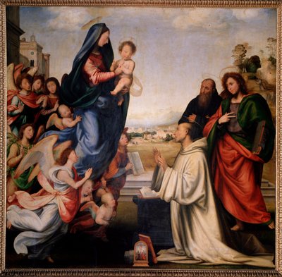 Apparizione della Madonna a San Bernardo di Chiaravalle da Fra Bartolomeo
