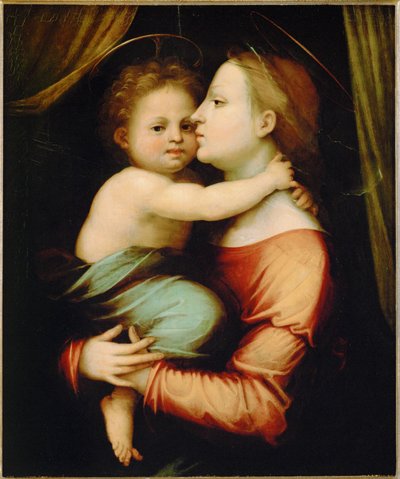 Madonna con bambino (legno di pioppo) da Fra (1472-1517) Bartolomeo