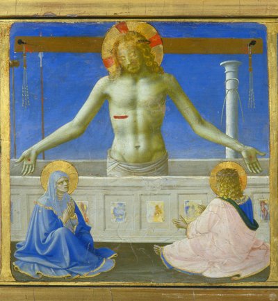 Cristo in piedi nella sua tomba (resurrezione) - parte inferiore (predella) della 