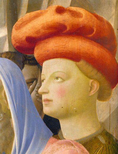 Figura maschile con turbante rosso, dettaglio dalla Deposizione dalla Croce o dall