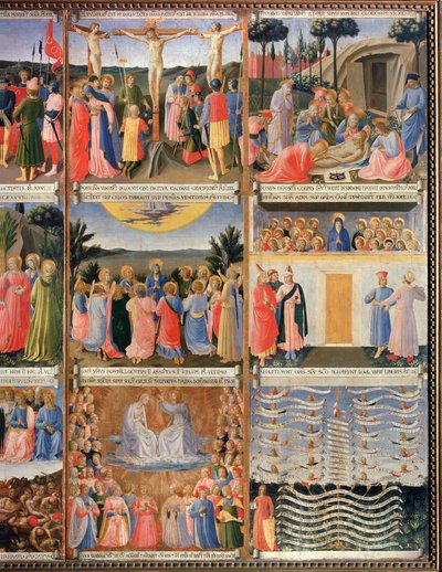 Storia della Vita di Cristo, dettaglio di un ex-voto del Gabinetto dei Vasi Sacri da Fra  Angelico