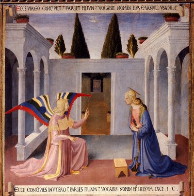Annunciazione con la Colomba dello Spirito Santo da Fra  Angelico