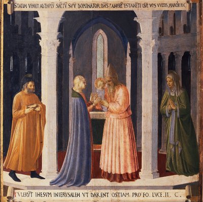 Vita di Cristo: la presentazione di Gesù al tempio, Armadio degli Argenti da Fra  Angelico