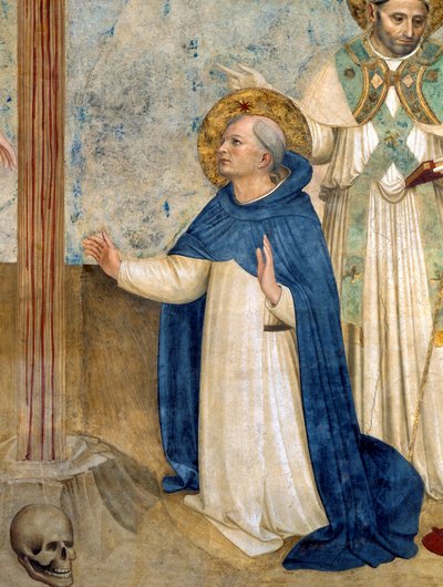 San Domenico, dettaglio di un affresco di Fra Angelico (Guido di Pietro) che rappresenta la Crocifissione da Fra  Angelico