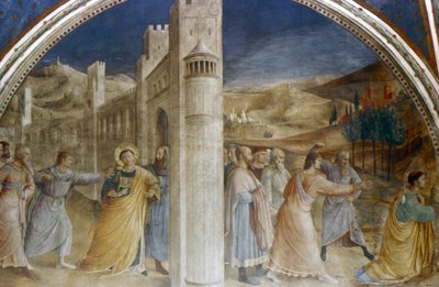 San Stefano condotto al suo martirio da Fra  Angelico
