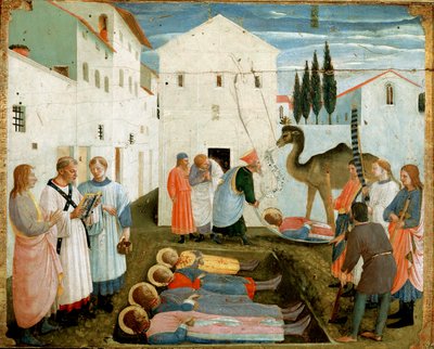 La sepoltura dei Santi Cosma e Damiano da Fra  Angelico
