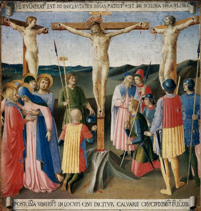 La crocifissione. Vita di Cristo, Armadio degli Argenti da Fra  Angelico