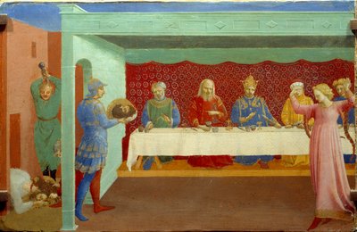 La decollazione di San Giovanni Battista al banchetto di Erode Antipa da Fra  Angelico
