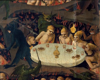 Il giudizio finale: i dannati sono maltrattati dai demoni nell