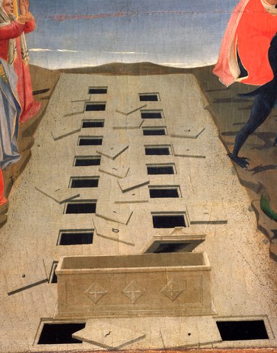 Le tombe aperte, dettaglio del Giudizio Universale da Fra  Angelico