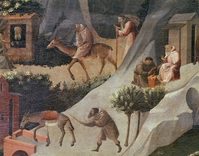 Il lavoro dei monaci, dettaglio de La tebaide da Fra (c.1387 1455) Angelico