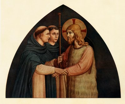 Cristo come pellegrino incontrato da due domenicani, XV secolo da Fra Angelico