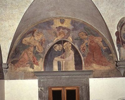 Cristo accoglie due frati domenicani da Fra Angelico