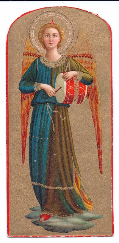 Angelo che suona un tamburo da Fra Angelico