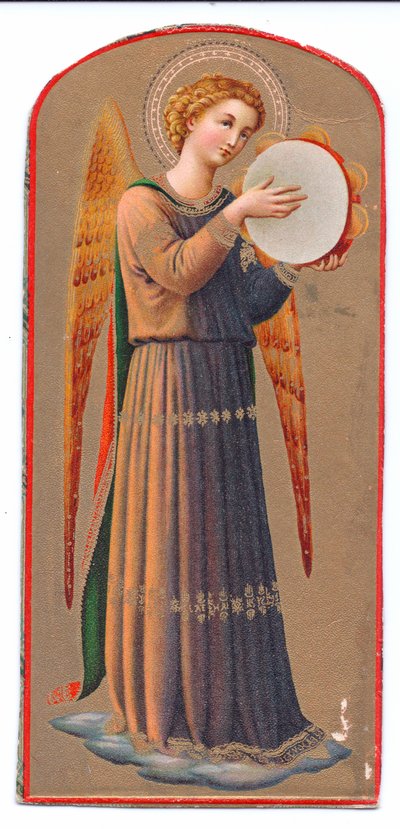 Angelo che suona il tamburello da Fra Angelico